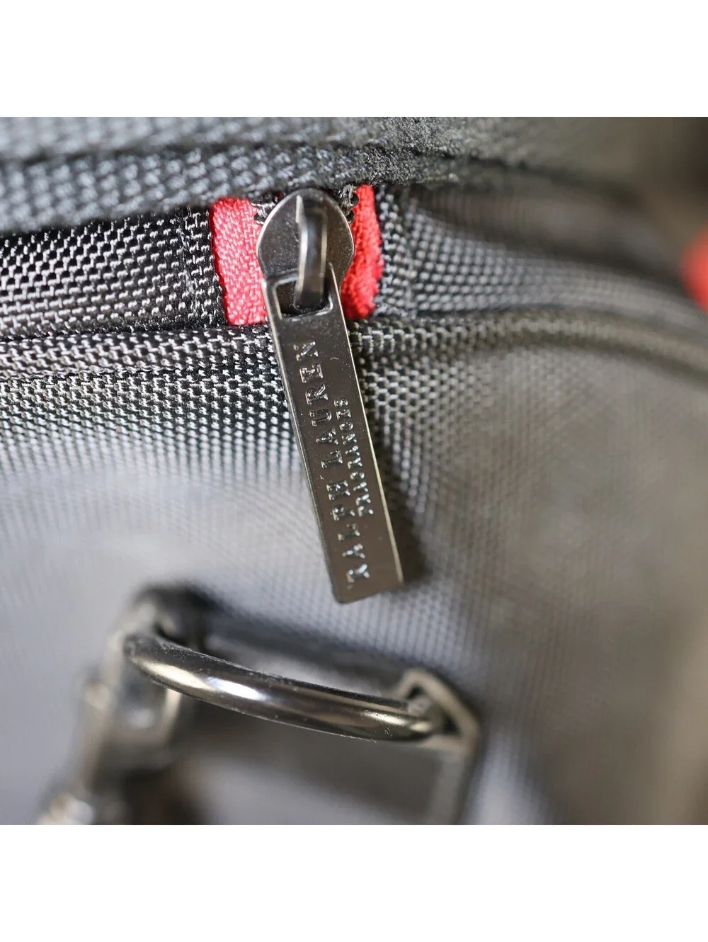Ralph Lauren Fragrances Black Red Nylon Duffle Travel Bag 20in